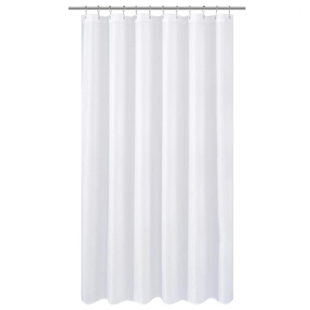 N Amp Y Home Extra Long Fabric Shower Curtain Or Liner 84 Inches Height Hotel Quality Washable Water Repellent Diamond Patterned White Bathroom Curtains With Grommets Pa Com - Extra Long Fabric Shower Curtain Liner 84