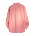 thumbnail image 4 of Blusa y camisa de manga larga con cuello vuelto para hombre, color liso, con botones y cuello vuelto, cárdigan de manga larga, blusa de poliéster para hombre, 4 of 4