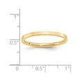 thumbnail image 4 of 14k Yellow Gold 2mm Standard Weight Flat Comfort Fit Wedding Band Size 4.5 FLC020, 4 of 5