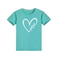 thumbnail image 2 of WREESH Family Matching T-Shirts for Men Fashion Short Sleeve T-Shirts with Playful Heart Graphic Tees for The Whole Family Mint Green, 2 of 5