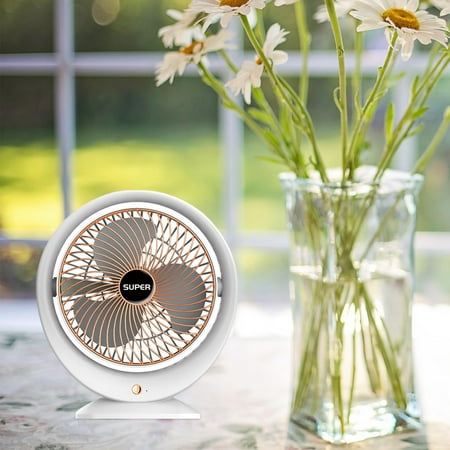 

Desk Fan Table Cooling Fan Supports 180 Rotation Powerful 3 Speeds Wind Quiet Personal Fan Mini USB Fan for Indoor Bedroom Travel Car Office Rose Golden