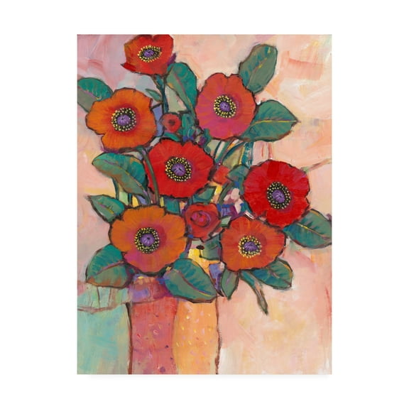 Trademark Fine Art 'Poppies in a Vase I' Canvas Art by Tim O'Toole