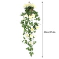 thumbnail image 3 of Rosa Artificial de Imitación de 95 Cm | Rosas Artificiales de Plástico con Pétalos En Capas | Planta Decorativa Flexible para Cubrir Conductos de Techo de Sala de Estar | Guirnalda Floral Artificial, 3 of 5