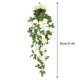 thumbnail image 3 of Rosa Artificial de Imitación de 95 Cm | Rosas Artificiales de Plástico con Pétalos En Capas | Planta Decorativa Flexible para Cubrir Conductos de Techo de Sala de Estar | Guirnalda Floral Artificial, 3 of 5