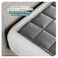 thumbnail image 3 of Weighted Blanket Queen Size 17lb (60" x 80") for Adults - Minky Fleece - Premium Heavy Blanket Nontoxic Glass Beads (Grey, 60"x80"), 3 of 9
