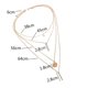 thumbnail image 2 of Collar de mujer en capas con pentagrama y colgante de cadena para mujer JM, 2 of 5