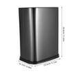 thumbnail image 2 of OUNONA  Bathroom Waste Baskets Stainless Steel Trash Can Office Black, 2 of 8