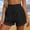 *Black, variant on ClodeEU Women's High Waist Ruffle Hem Shorts,Cute Summer Casual Beach Pants with Pockets Black,Women's Plus L