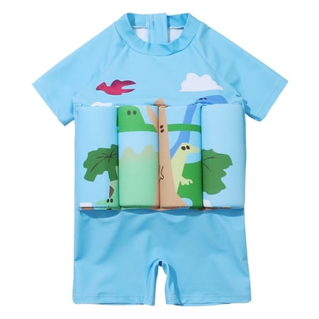 

Baozhu Girl Boy One Piece Float Swimsuit 2-9Y Buoyancy Toddler Kids Rashguard Flotation Bathing Suit
