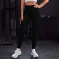 thumbnail image 5 of TGPMGRZ Scrunch Workout Leggings for Women High Waisted Lifting V Back Waist Seamless Gym Yoga Leggings Black Size L, 5 of 7
