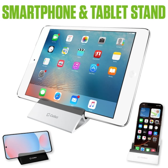 Cellet Universal Smartphone & Tablet Stand with Non-Slip Silicone Grip, Desktop Holder for Phones & Tablets, Portable Desk Stand for Home Office Travel