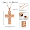thumbnail image 2 of Personlized Stainless Life Tree Cross Cremation Jewelry Urn Pendant Necklace for Ashes with Chian for Men Women Memorial, 2 of 7