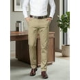 thumbnail image 6 of Men's Premium Cotton Dress Pants - Business Casual Straight Fit with Subtle Embroidery, 6 of 8