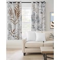 thumbnail image 2 of Leaf Flower Kitchen Curtains Vintage Farmhouse Botanical Plant Floral Cafe Short Curtains for Bathroom Blackout Window Curtain Grommet Small Window Treatment Drapes for Bedroom Living Room 52"x45"x2, 2 of 9