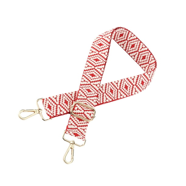 Minnieouse Bolso Cinturón ancho Correa de bandolera ajustable Engrosamiento Extraíble Ligero Correas desmontables Viajes, Equipaje y Accesorios Varios rojo blanco Botón dorado claro