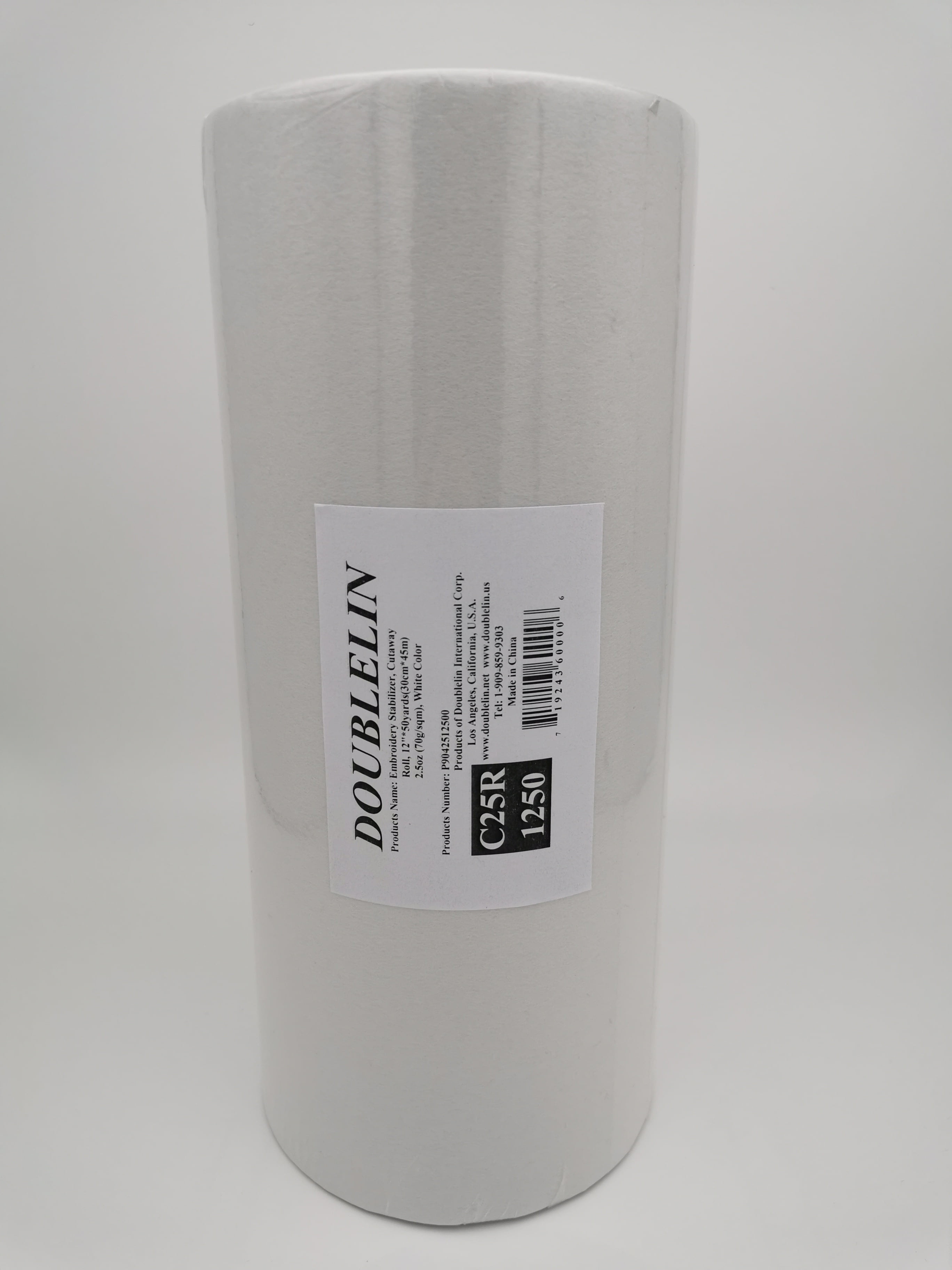 Cut Away Embroidery Stabilizer 12” x 50 Yard Roll – 2.5 Ounce Cutaway for Machine Embroidery