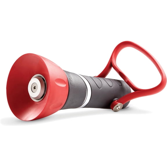 Pro Twist Hose Nozzle, Fireman Hose Nozzle for Cleaning and Watering, Heavy Duty with Adjustable Spray Pattern, Red
