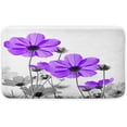 thumbnail image 2 of Unique Floral Purple Bath Mat for Bathroom Decor, Purple and Gray Daisy Flower Elegant Wildflower Design Farmhouse Bath Rugs, 19 x 31 Inches, 2 of 4