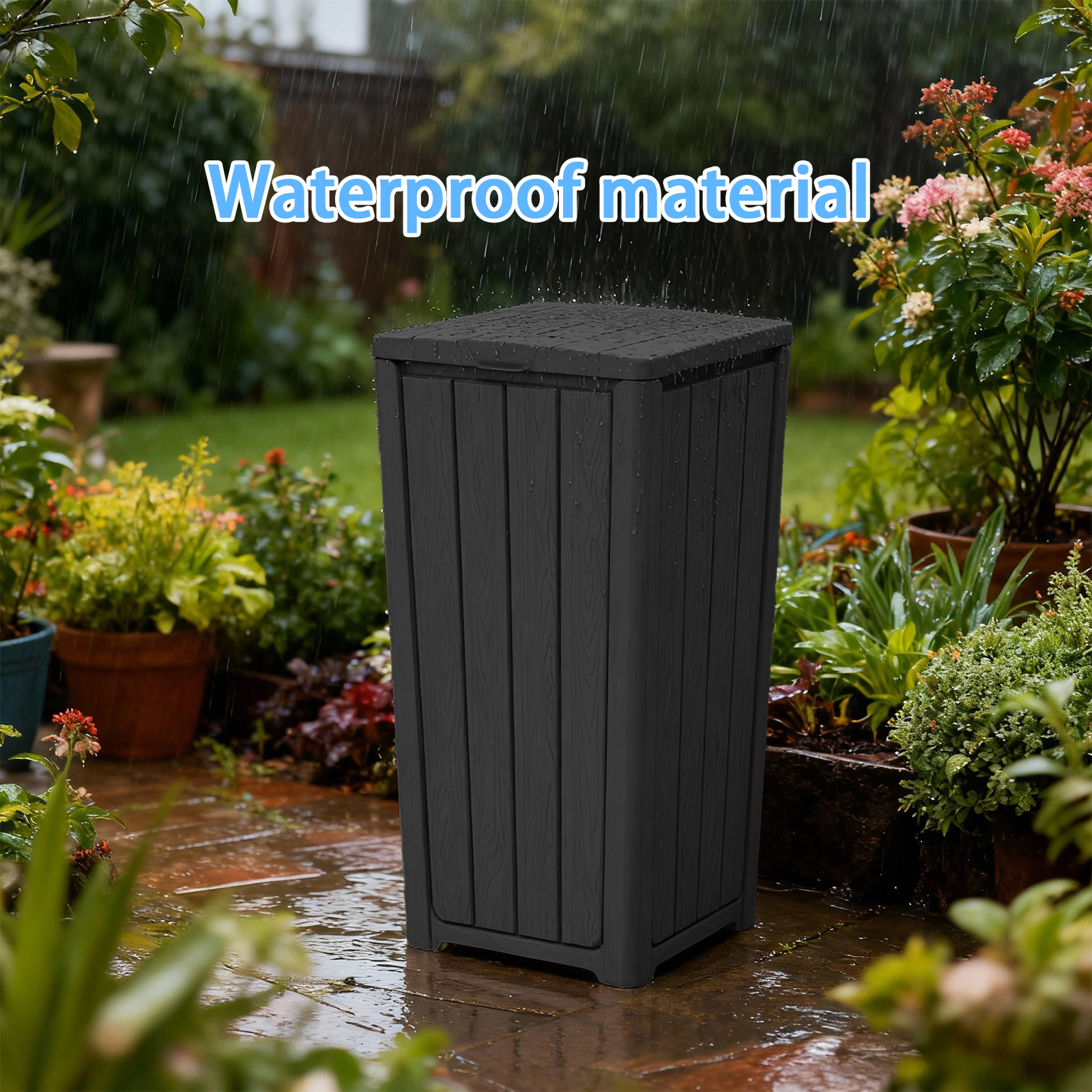 MAYEERTY 85L Trash Bin, Durable Detachable Mobile Garbage Can for Home Office Store