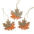 thumbnail image 3 of Holiday Ornament Harvest Leaf Ornaments Mdf Fall Glittered Thanksgiving Rl0847, 3 of 4