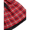 thumbnail image 5 of Baby Girls Princess Dress, Infant Red Plaid Pattern Short Sleeve Ruffled Collar Skirt with Bow Knot Waistband, 0-5 Years, 5 of 5