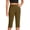 Army Green -AE05, variant on Pedal Pushers for Women Summer High Waisted Straight Leg Petite Capris Stretch Cropped Trousers with Pockets Wine XL