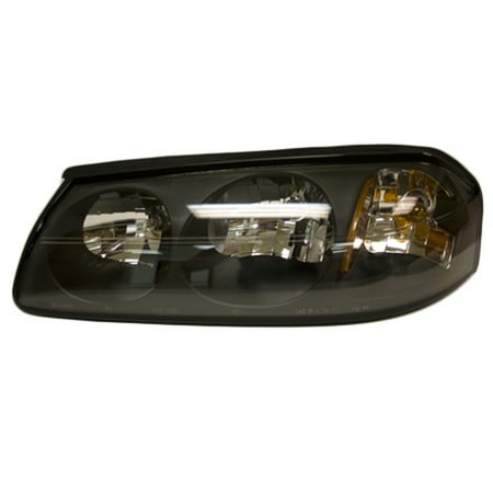 Aftermarket 2004-2005 Chevrolet Impala  Driver Side Left Head Lamp incl Black Bezel W/O Cntr Bulb Shld