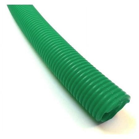 1/2 Polyethylene Split Wire Loom Tubing - Length: 10 Feet - Color: Green