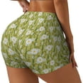 thumbnail image 2 of Wukai Daisies Flowers Print Pack Biker Shorts for Women Yoga Workout Gym Running Scrunch Active Shorts-X-Large, 2 of 8