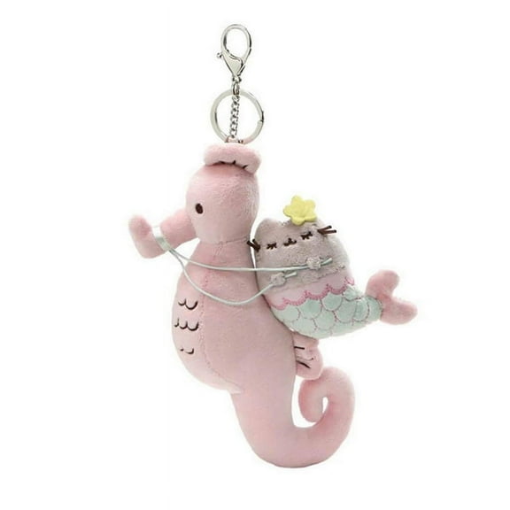 Enesco Mermaid Pusheen & Seahorse 8.5-Inch Deluxe Plush Keychain