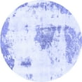 thumbnail image 1 of Ahgly Company Machine Washable Indoor Round Abstract Blue Modern Area Rugs, 8' Round, 1 of 4