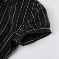 thumbnail image 6 of XIAOCHA Women's Striped Print Button Down Shirt Short Sleeve Bavarian Oktoberfest Casual Blouse, 6 of 8