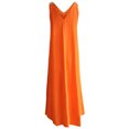 thumbnail image 3 of Gibobby Vestido largo para mujer, de verano Maxi Vestido Poliéster Escote en Diario Mujer(Naranja,CH), 3 of 5