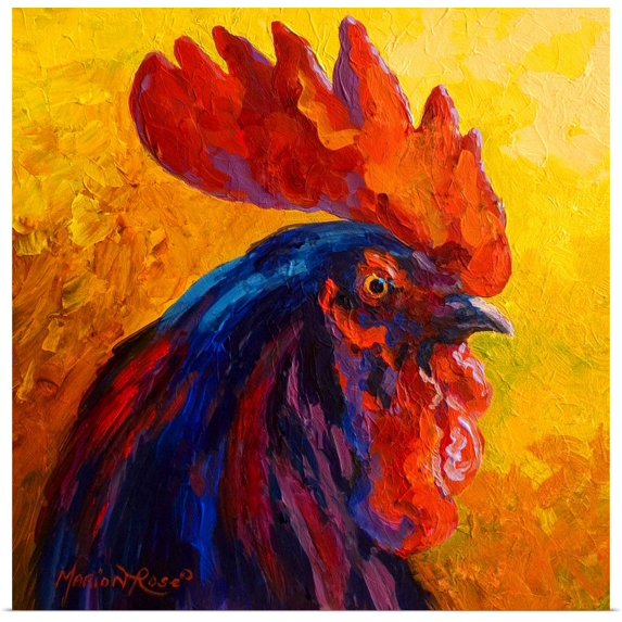 Great BIG Canvas | "Cocky Rooster" Art Print - 20x20