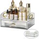 thumbnail image 2 of Vintage Striped Makeup Brush Holder Organizer for Dresser, Bathroom, Desk Acrylic Drawer Makeup Organizer (Clear), 2 of 4