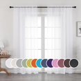 thumbnail image 1 of Cortinas transparentes OWENIE blancas de 244 cm de largo para dormitorio, 2 unidades, 1 of 9
