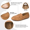 thumbnail image 3 of Ecetana Women's Penny Loafers Slip-Ons Flats Business Dress Shoes Lightweight Walking Driving Shoes, 3 of 6