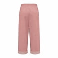 thumbnail image 7 of JJHGVB capris pants Knee Length Capri Pants Drawstring Pants mid-calf length Slacks active pants women Lightweight Breathable pantalones capri Straight Leg Pants Cropped Pant Pink M, 7 of 7