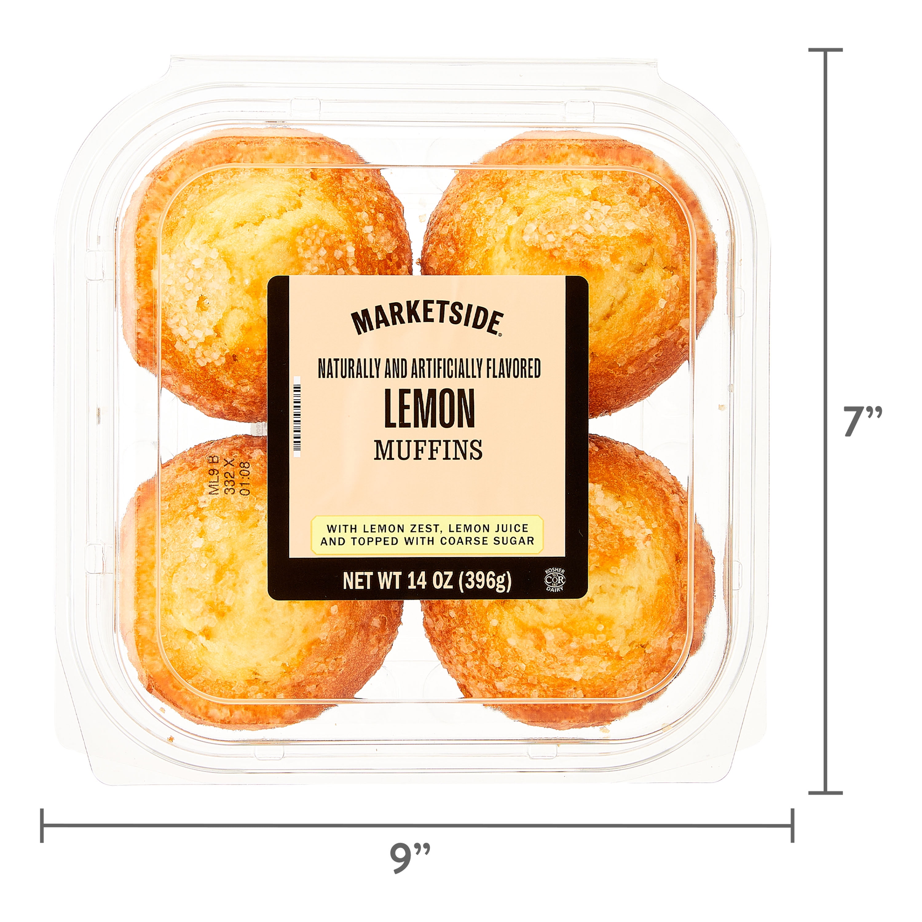 Marketside Lemon Streusel Muffins, 14 oz, 4 Count