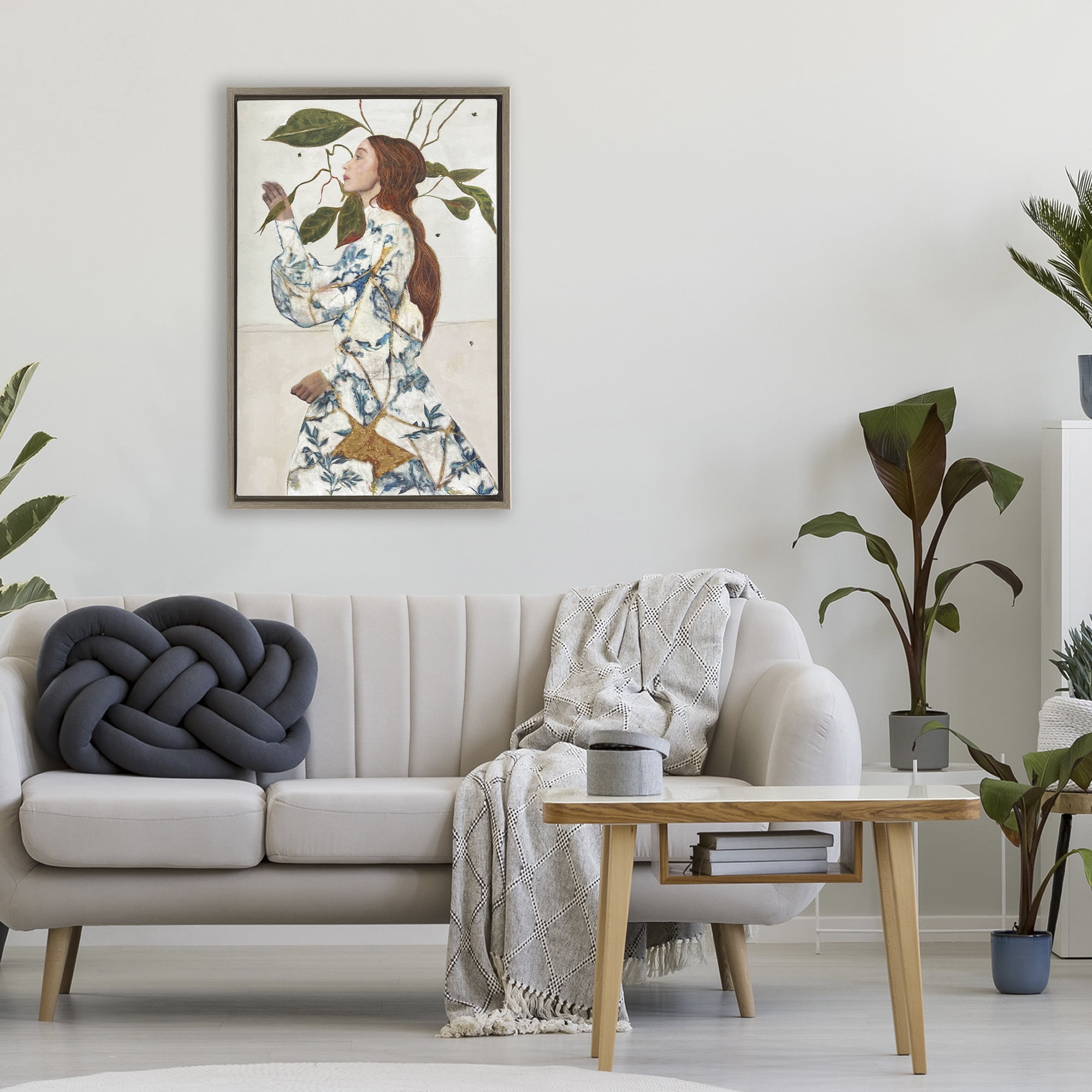 Stupell Industries Le Voyage Fantastique Portrait Brown Framed Floater Canvas Wall Art, design by Karenina Fabrizzi