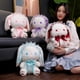 thumbnail image 2 of Conejo de peluche Lolita de 20 cm, conejo blanco, bonito conejo de dibujos animados, muñeco sentado, vestido de satén, bonito animal, regalo para novias, 2 of 5