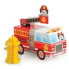 Flaming Fire Truck 4" x 8" x 9.6":Truck,3" x 4.9":Hydrant, Standup Centerpiece - Pack of 6