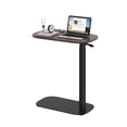thumbnail image 2 of FunniHomi 23.6" W x 13.8" D Adjustable C Table with Wheels, Mobile Snack Side End Table for Sofa and Bed, Rustic Brown, 2 of 9
