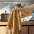 thumbnail image 5 of RECYCO Waffle Kitchen Towel Set of 2 - Quick Dry Microfiber Sustainable Dish Towels - Ultra Absorbent Reusable Cleaning Tea Towels - Lightweight Hand Towels,16”x 28”, Amber Flora, 5 of 7