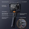 thumbnail image 6 of Single Lens Pipe Endoscope, 5-inch IPS Screen, 1080P HD Lens, IP67 Waterproof LED Light, 6.6ft Flexible gooseneck Snake Camera, 8.5mm Wall Tube for Automotive, Aerospace and Mechanical Inspection, 6 of 8
