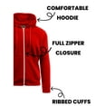 thumbnail image 3 of 3-Pack Mens Zip-Up Fleece Lined Hoodie (3-Pack), 3 of 5