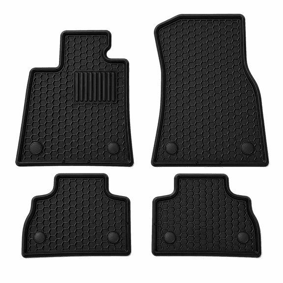 3D Floor Mats for 2020-2027 BMW X6 G06 (All Trims), Heavy Duty, Custom Fit All-Weather Floor Liners, Full Set for 1st & 2nd Row, Black, Rubbe