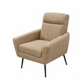 thumbnail image 3 of Modern Accent Chair,Linen Fabric Upholstered Arm Chair with Padded Back & Seat Cushions,Single Sofa Chair with Metal Legs,Side Chair Reading Chair for Bedroom Living Room Office, 3 of 7