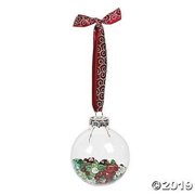 Do It Yourself Clear Glass Round Ornament - Craft Kits - 12 Pieces