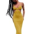 thumbnail image 1 of Txlixc Vestido largo con tirantes sexy para mujer Vestido ajustado de cintura alta sin espalda hueca Txlixc Moda, 1 of 2